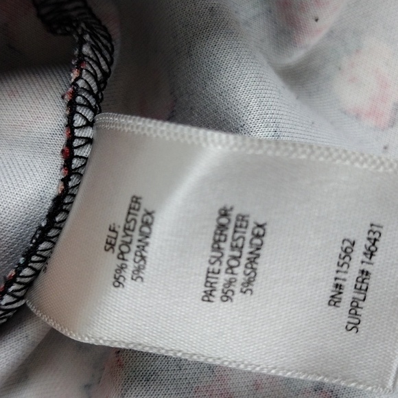 Olsenboye Black Pink Rose Floral Polyester Flat Front Zip Back Mini Circle Skirt - Picture 5 of 10